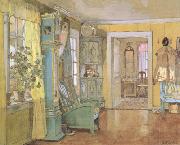 Gerhard Munthe Antechamber in the Artist's Home (nn02) Sweden oil painting artist